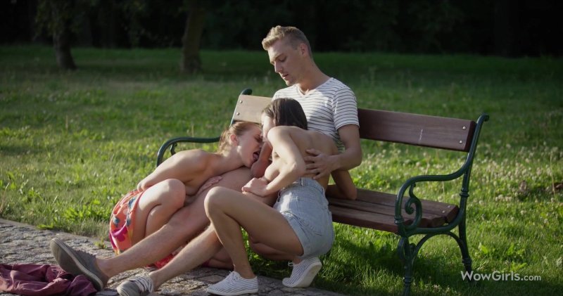 В парке порно