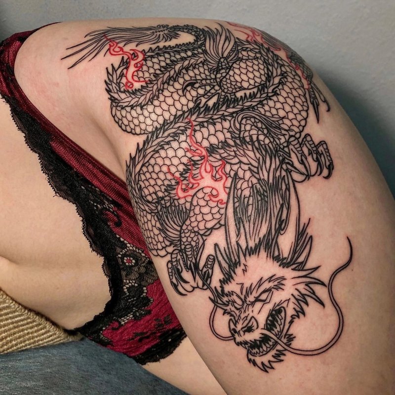 Татуировка китайский дракон