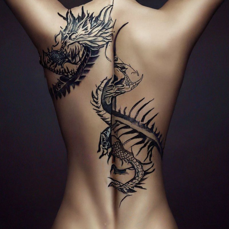 Тату дракона значение для девушек