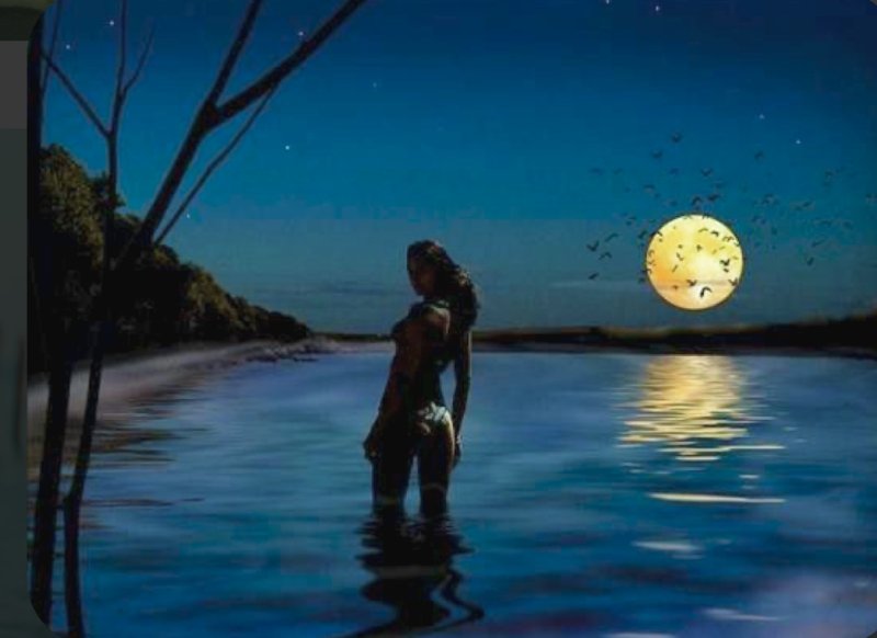 Девушка под луной