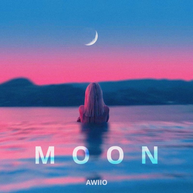 Ночь озеро луна девушка