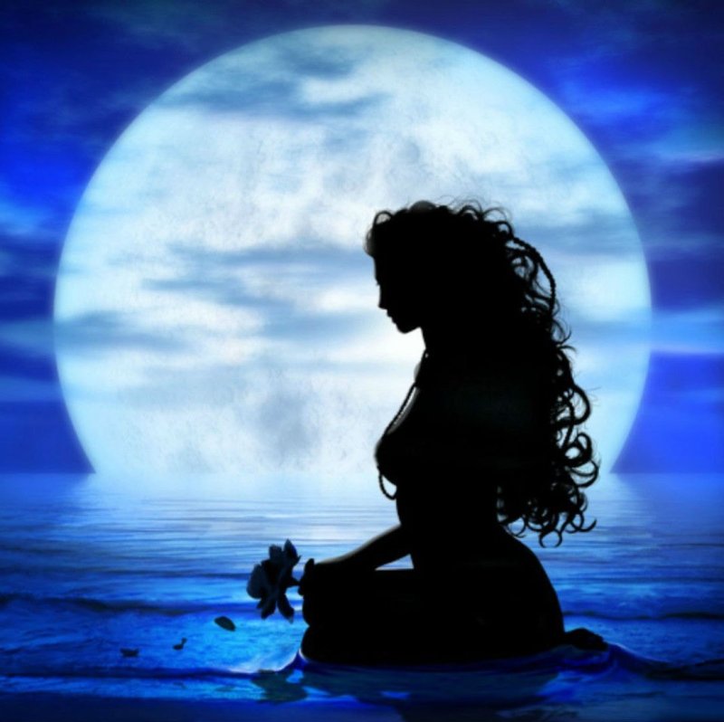 Девушка в лунном свете